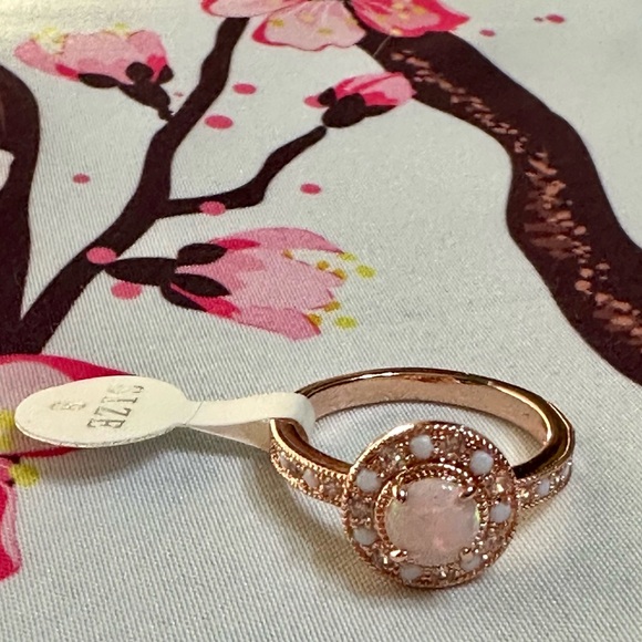 Fragrant Jewels Jewelry - Fragrant Jewels Iridescent Gem Ring with Sparkling Crystals set in Rose Gold